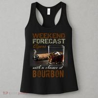 Weekend Forecast Cigars With Chance Bourbon Men Women's Tank Top thumb 3
