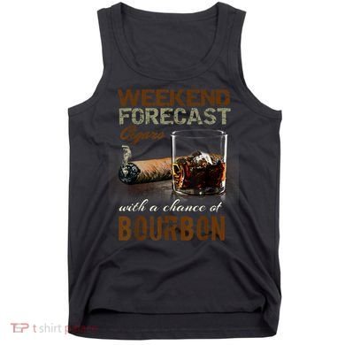 Weekend Forecast Cigars With Chance Bourbon Men Tank Top
