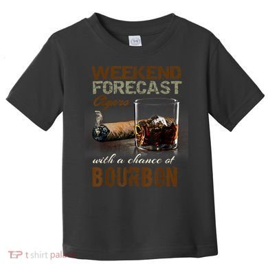Weekend Forecast Cigars With Chance Bourbon Men Toddler T-Shirt