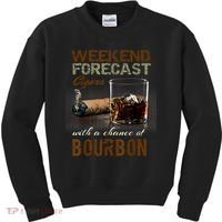 Weekend Forecast Cigars With Chance Bourbon Men Kids Sweatshirt thumb 0