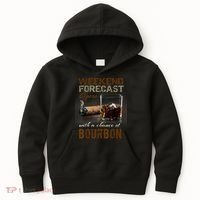 Weekend Forecast Cigars With Chance Bourbon Men Kids Hoodie thumb 0