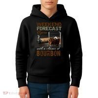 Weekend Forecast Cigars With Chance Bourbon Men Kids Hoodie thumb 4