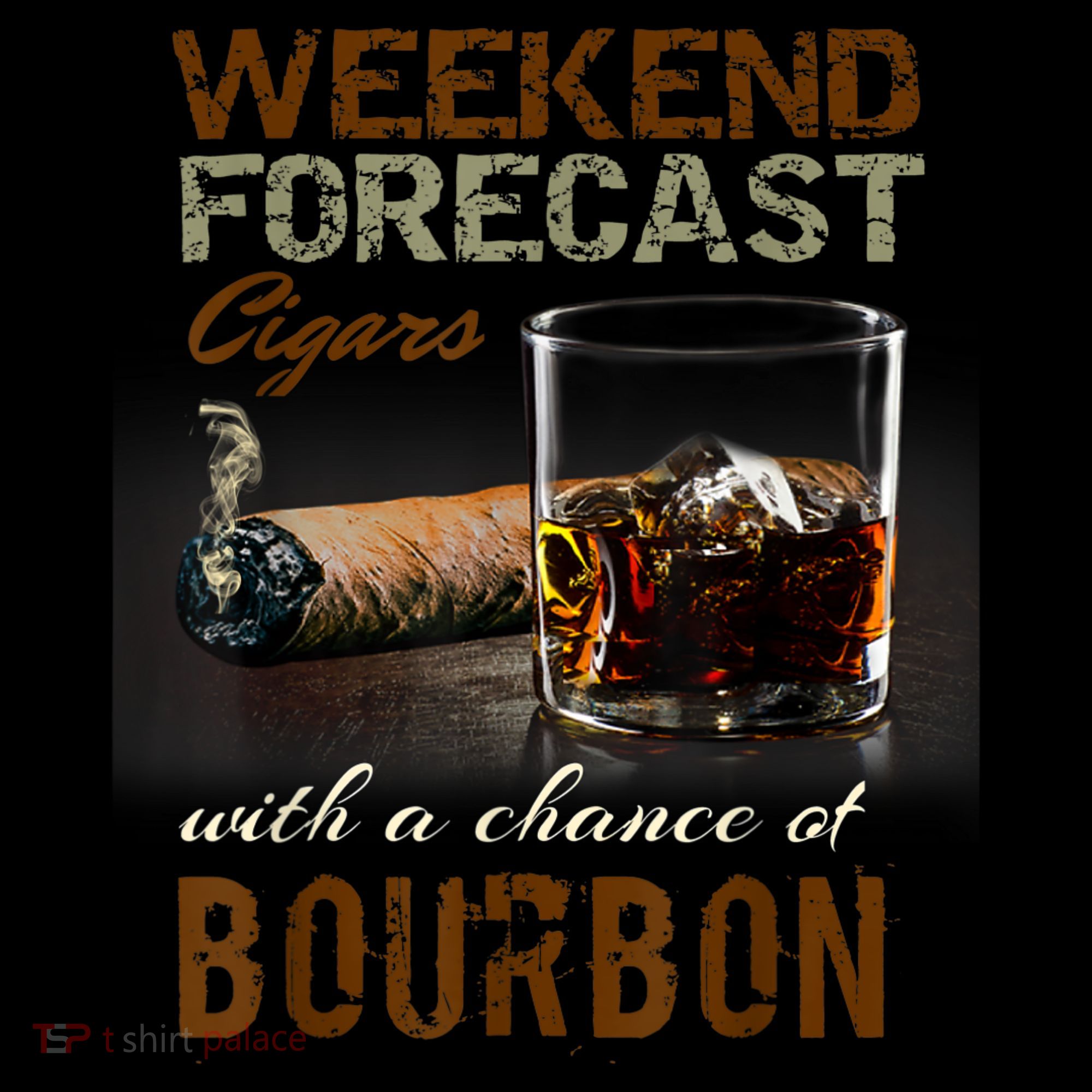 Weekend Forecast Cigars With Chance Bourbon Men Kids Long Sleeve Shirt