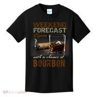 Weekend Forecast Cigars With Chance Bourbon Men Kids T-Shirt thumb 0