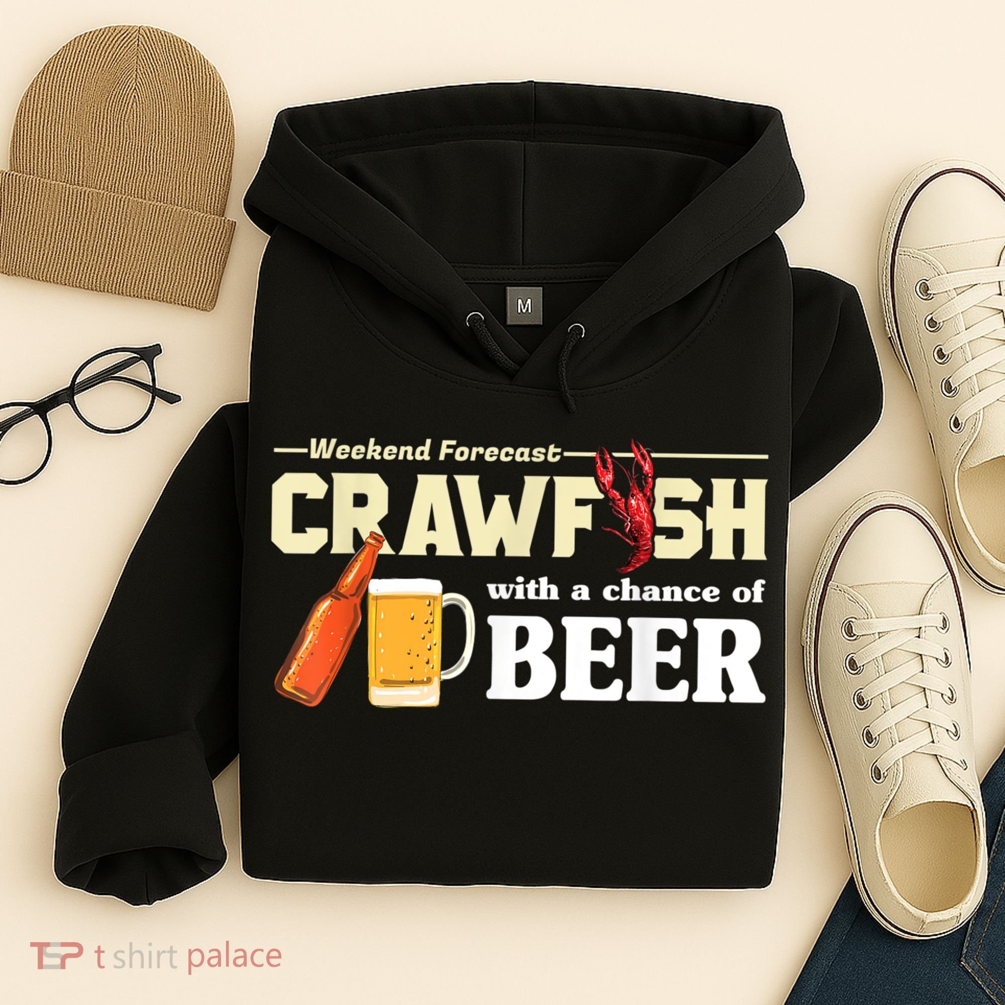 Weekend Forecast Crawfish With A Chance Of Beer Hoodie