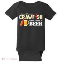 Weekend Forecast Crawfish With A Chance Of Beer Baby Bodysuit thumb 0