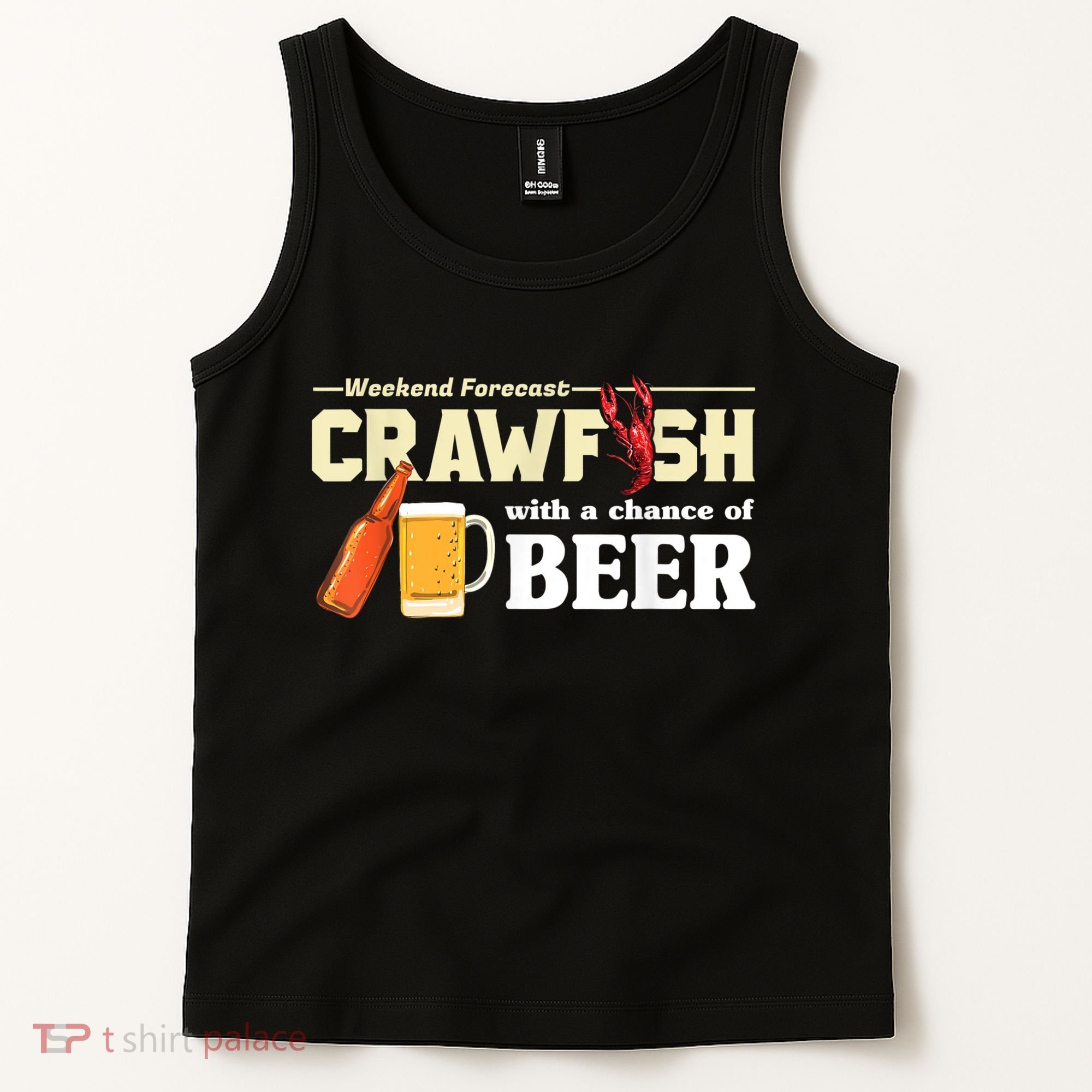 Weekend Forecast Crawfish With A Chance Of Beer Tank Top