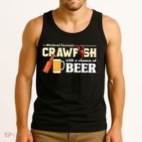 Weekend Forecast Crawfish With A Chance Of Beer Tank Top thumb 3