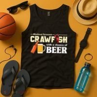 Weekend Forecast Crawfish With A Chance Of Beer Tank Top thumb 4