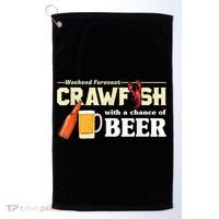 Weekend Forecast Crawfish With A Chance Of Beer Golf Towel thumb 0