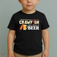 Weekend Forecast Crawfish With A Chance Of Beer Toddler T-Shirt thumb 2