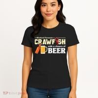Weekend Forecast Crawfish With A Chance Of Beer Women's T-Shirt thumb 4