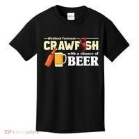 Weekend Forecast Crawfish With A Chance Of Beer Kids T-Shirt thumb 0