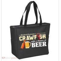 Weekend Forecast Crawfish With A Chance Of Beer Tote Bag thumb 2