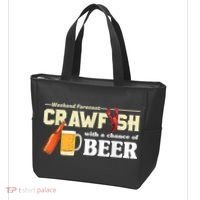Weekend Forecast Crawfish With A Chance Of Beer Tote Bag thumb 3