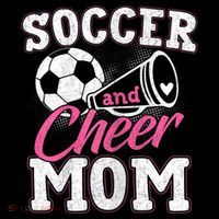 Womens Funny Cheerleading Mom Soccer And Cheer Mom Stripe Pom Pom Beanie thumb 2