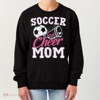 Womens Funny Cheerleading Mom Soccer And Cheer Mom Women's Sweatshirt thumb 0