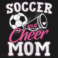Womens Funny Cheerleading Mom Soccer And Cheer Mom Long Sleeve Shirt thumb 2