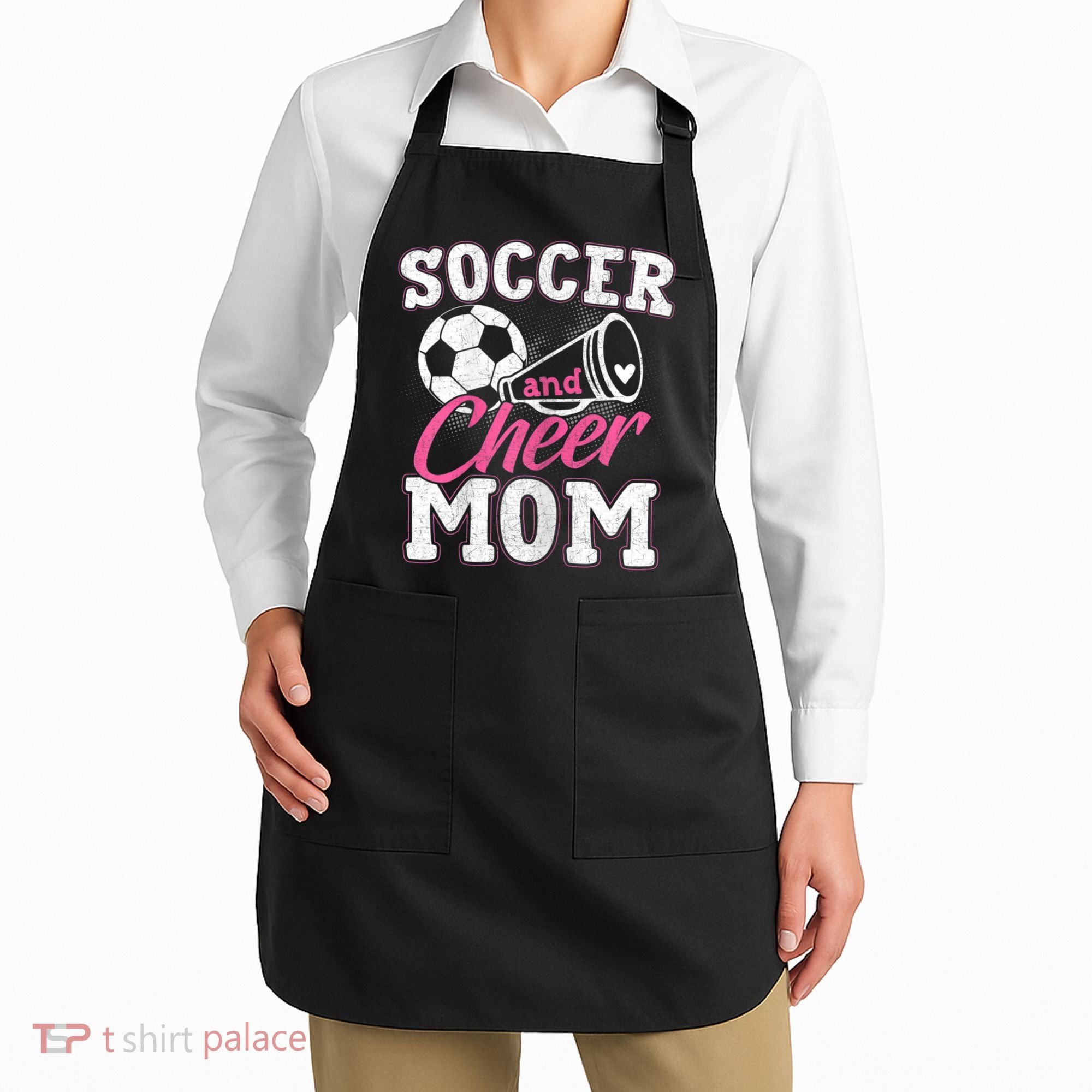 Womens Funny Cheerleading Mom Soccer And Cheer Mom Apron
