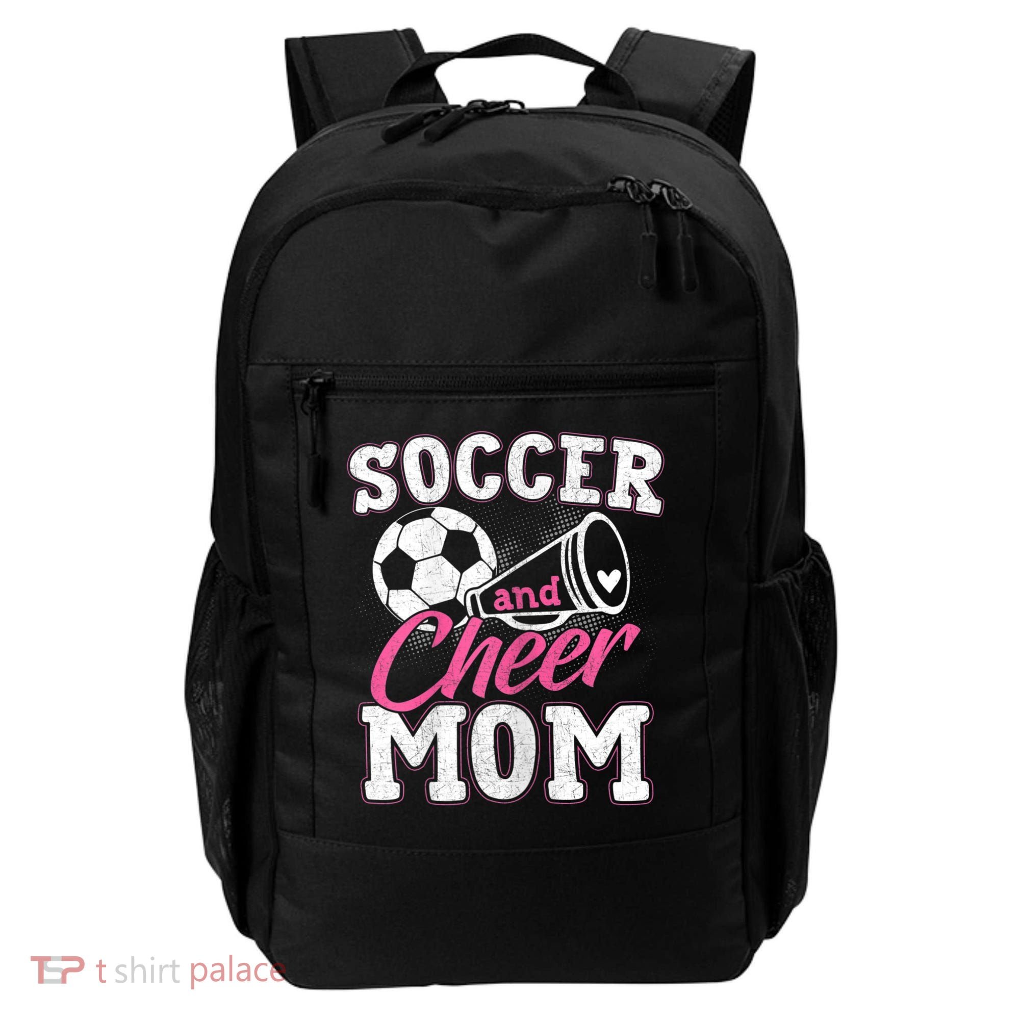 Womens Funny Cheerleading Mom Soccer And Cheer Mom Backpack