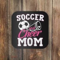 Womens Funny Cheerleading Mom Soccer And Cheer Mom Coaster thumb 0