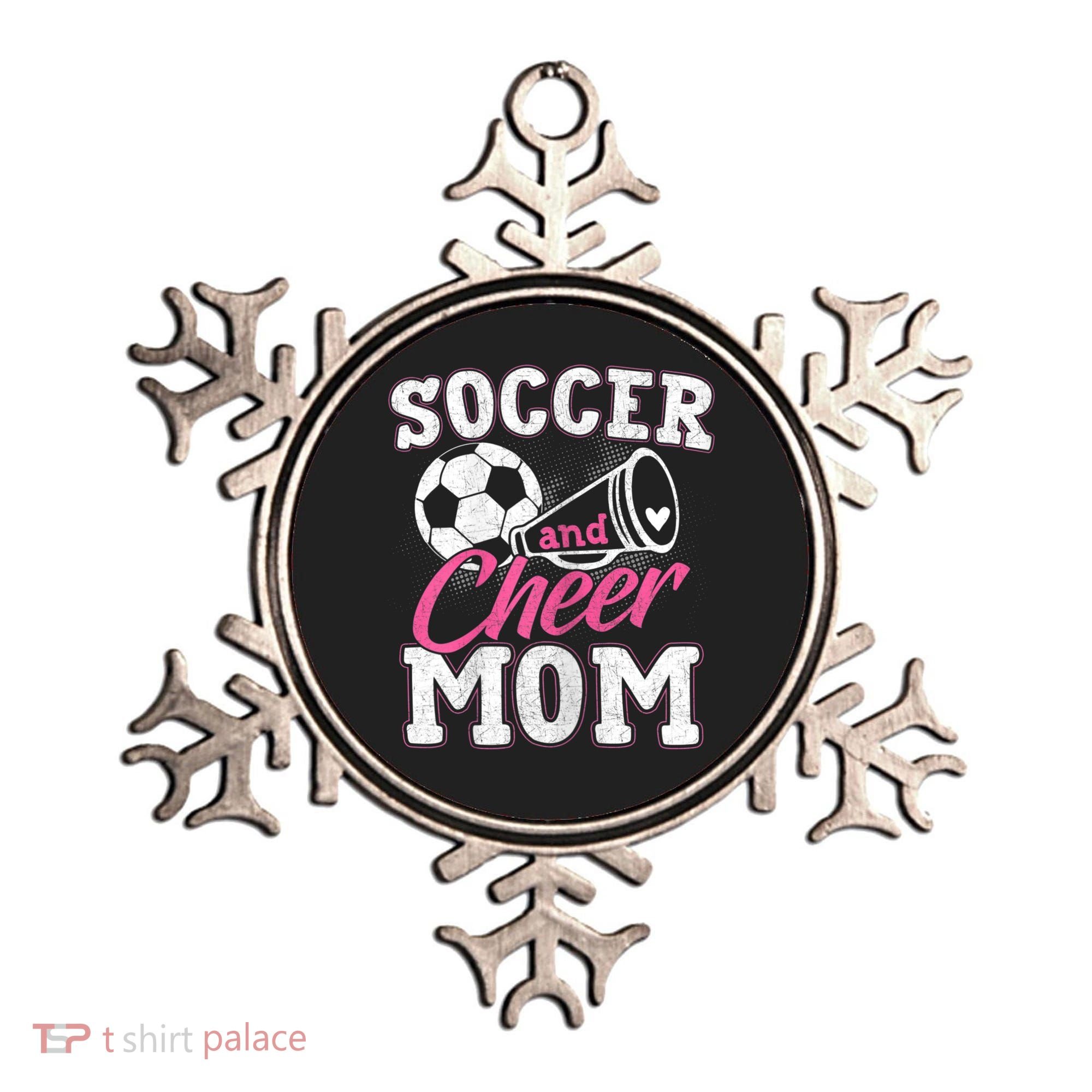 Womens Funny Cheerleading Mom Soccer And Cheer Mom Ornament