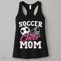 Womens Funny Cheerleading Mom Soccer And Cheer Mom Women's Tank Top thumb 3