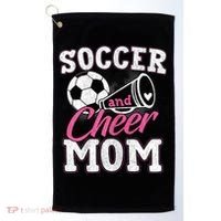 Womens Funny Cheerleading Mom Soccer And Cheer Mom Golf Towel thumb 0