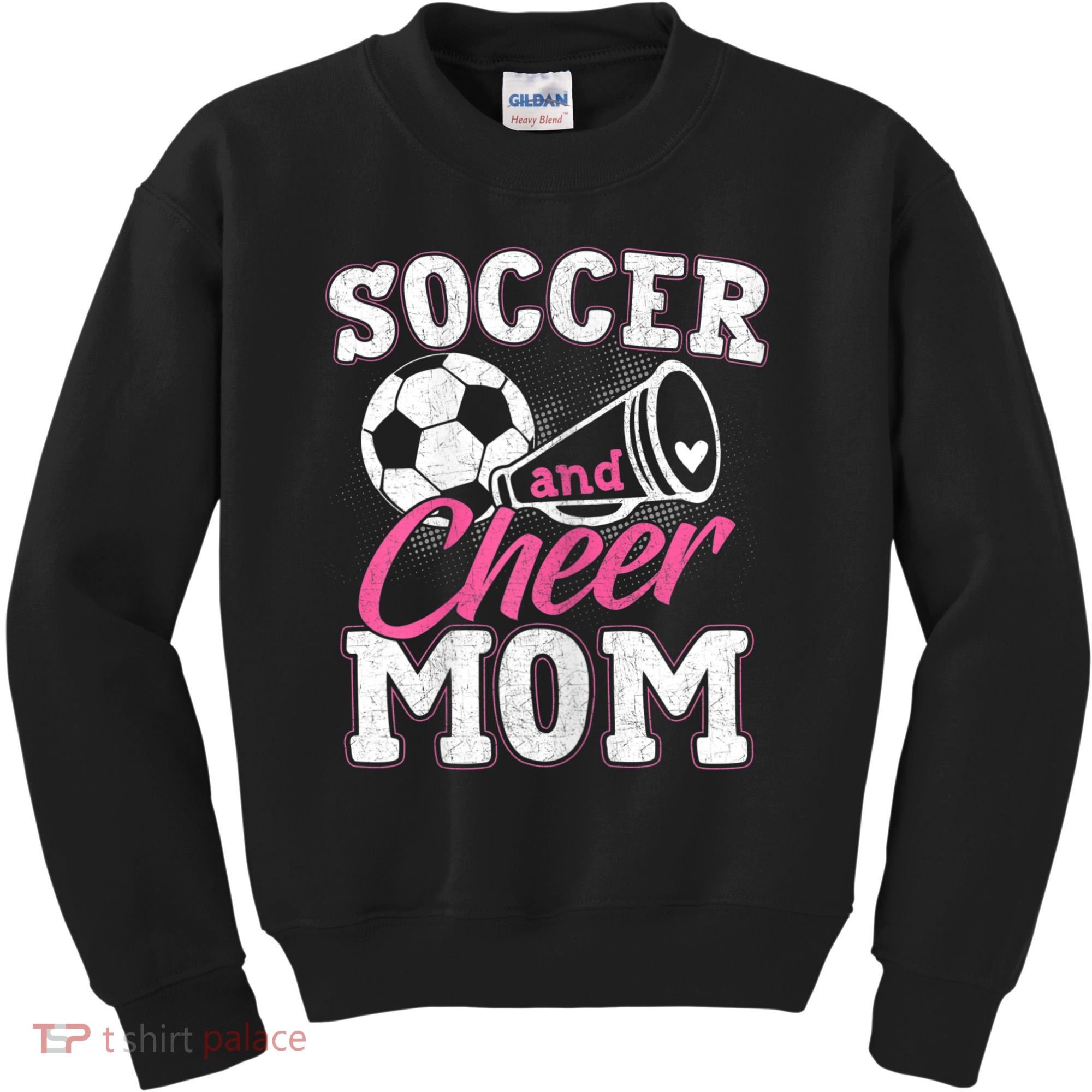 Womens Funny Cheerleading Mom Soccer And Cheer Mom Kids Sweatshirt