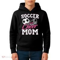 Womens Funny Cheerleading Mom Soccer And Cheer Mom Kids Hoodie thumb 4