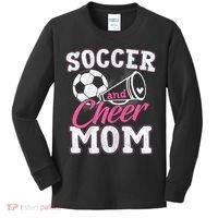 Womens Funny Cheerleading Mom Soccer And Cheer Mom Kids Long Sleeve Shirt thumb 0