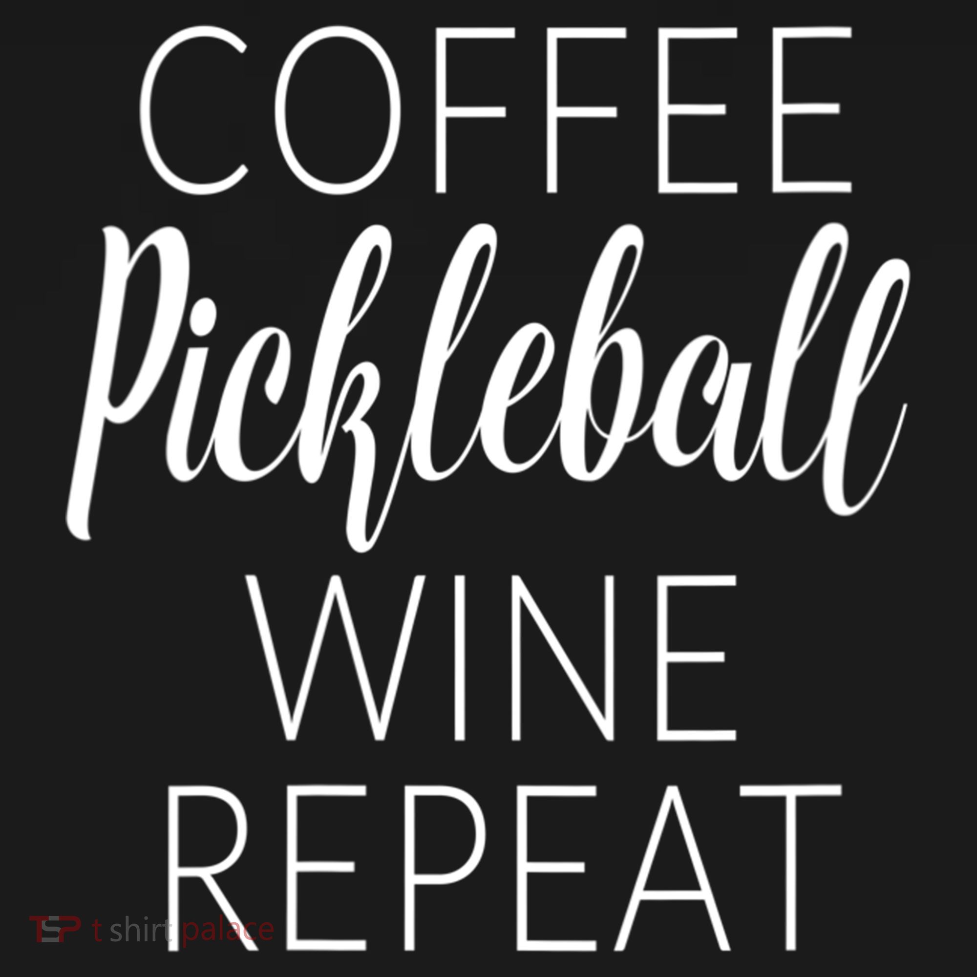 Womens Funny Coffee Pickleball Wine Repeat Gift VNeck TShirt Mousepad