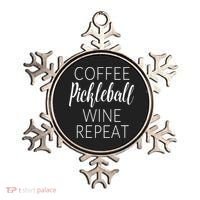 Womens Funny Coffee Pickleball Wine Repeat Gift VNeck TShirt Ornament thumb 0
