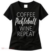 Womens Funny Coffee Pickleball Wine Repeat Gift VNeck TShirt Women's T-Shirt thumb 0