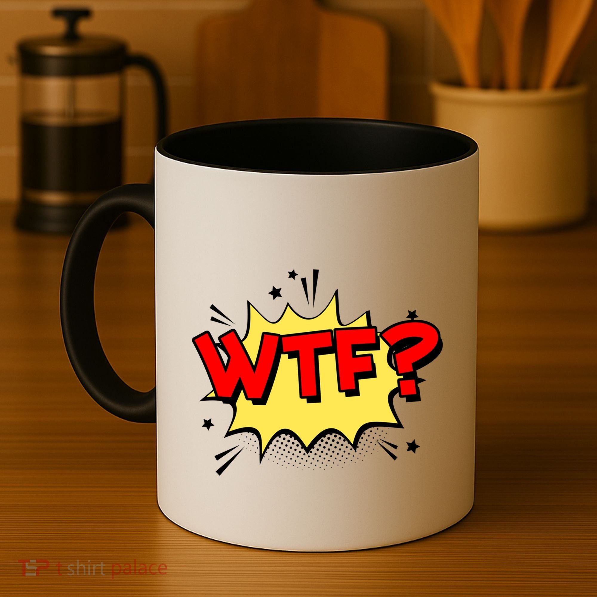 Wtf Funny Comic Book Wtf Gift Coffee Mug