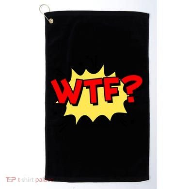 Wtf Funny Comic Book Wtf Gift Golf Towel