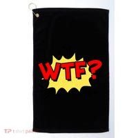 Wtf Funny Comic Book Wtf Gift Golf Towel thumb 0