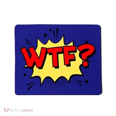 Wtf Funny Comic Book Wtf Gift Mousepad