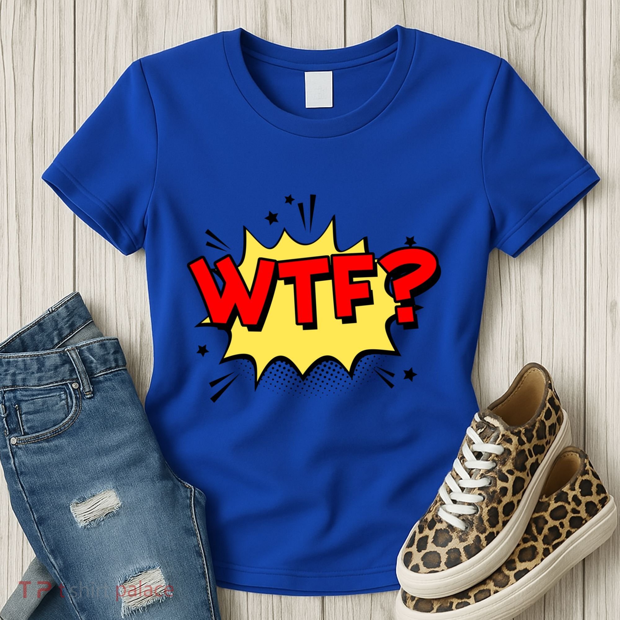 Wtf Funny Comic Book Wtf Gift Women's T-Shirt