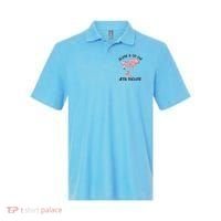 Womens Flamingo Cruise Blame It On The Drink Package Drinking Booze VNeck Polo thumb 0