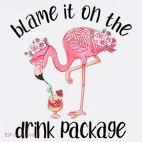 Womens Flamingo Cruise Blame It On The Drink Package Drinking Booze VNeck Bucket Hat thumb 4