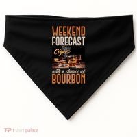 Weekend Forecast Cigars With Chance Bourbon USA-Made Doggie Bandana thumb 0