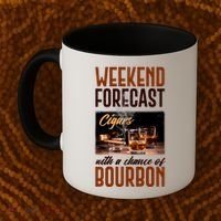 Weekend Forecast Cigars With Chance Bourbon Coffee Mug thumb 2