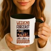 Weekend Forecast Cigars With Chance Bourbon Coffee Mug thumb 3