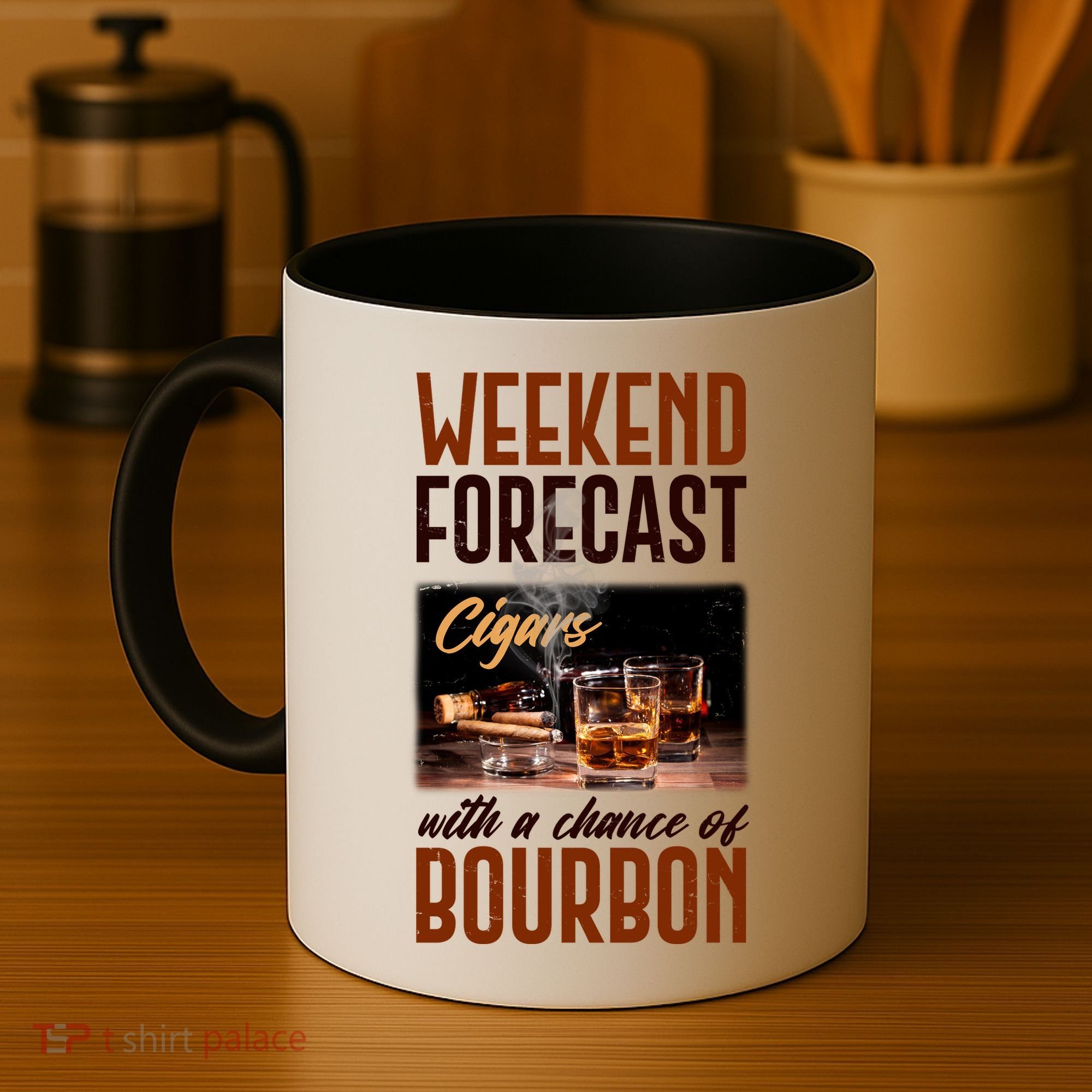 Weekend Forecast Cigars With Chance Bourbon Coffee Mug