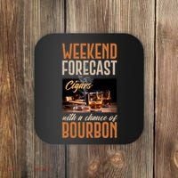 Weekend Forecast Cigars With Chance Bourbon Coaster thumb 0