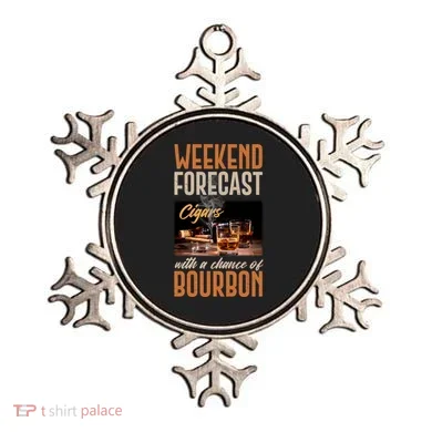Weekend Forecast Cigars With Chance Bourbon Ornament