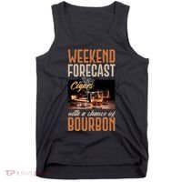 Weekend Forecast Cigars With Chance Bourbon Tank Top thumb 0