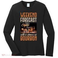 Weekend Forecast Cigars With Chance Bourbon Women's Long Sleeve Shirt thumb 0