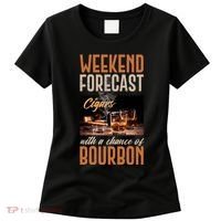 Weekend Forecast Cigars With Chance Bourbon Women's T-Shirt thumb 0